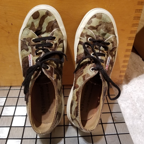 SUPERGA × TBS Ponyhair Camo Wmns Sneaker (Size 6) - Picture 8 of 16